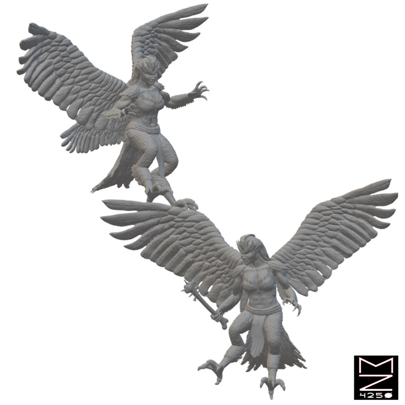 Harpies | BeaMini Unpainted RPG Miniatures