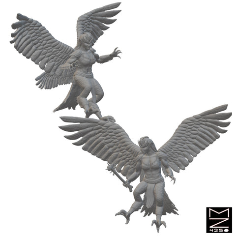 Harpies | BeaMini Unpainted RPG Miniatures