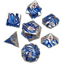 Harrowed Depths - 7 Piece Hollow Metal Polyhedral Dice Set & Dice Case