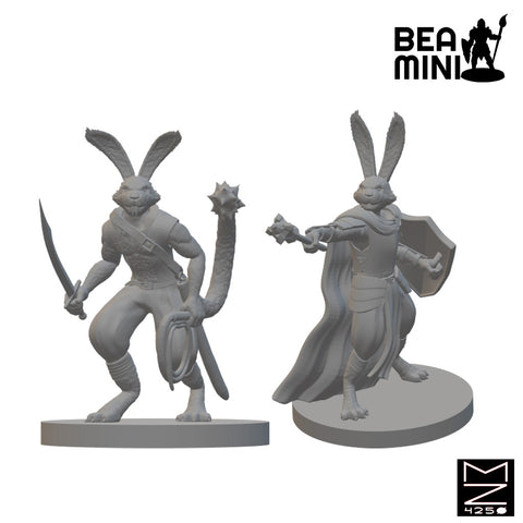 Harengon Adventurers | BeaMini Unpainted RPG Miniatures