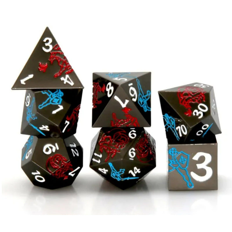Heroic Encounters - 7 Piece Metal Polyhedral Dice Set