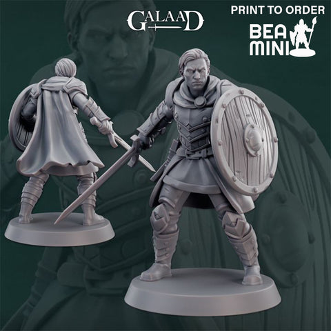 Human Fighter | BeaMini Print to Order Miniatures