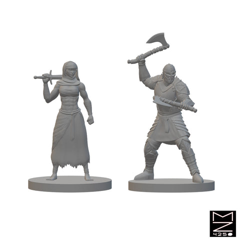 Human Fighters (Wave 2)| BeaMini Unpainted RPG Miniatures