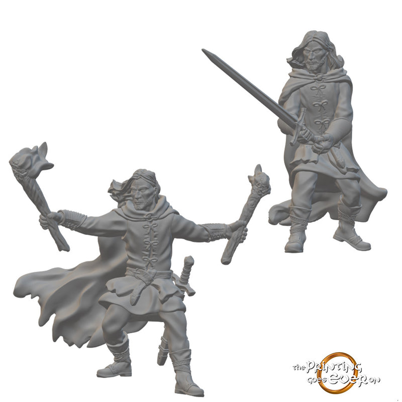 Human Fighters (Wave 3)| BeaMini Unpainted RPG Miniatures
