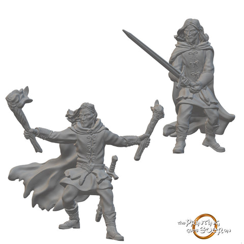 Human Fighters (Wave 3)| BeaMini Unpainted RPG Miniatures