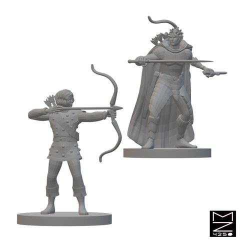 Human Rangers | BeaMini Unpainted RPG Miniatures
