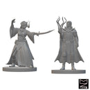 Human Warlocks | BeaMini Unpainted RPG Miniatures