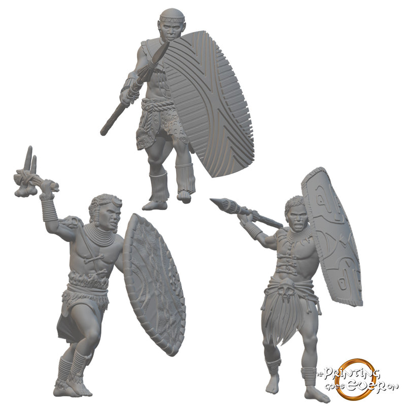 Human Warriors | BeaMini Unpainted RPG Miniatures
