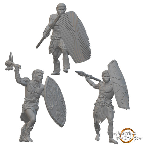 Human Warriors | BeaMini Unpainted RPG Miniatures