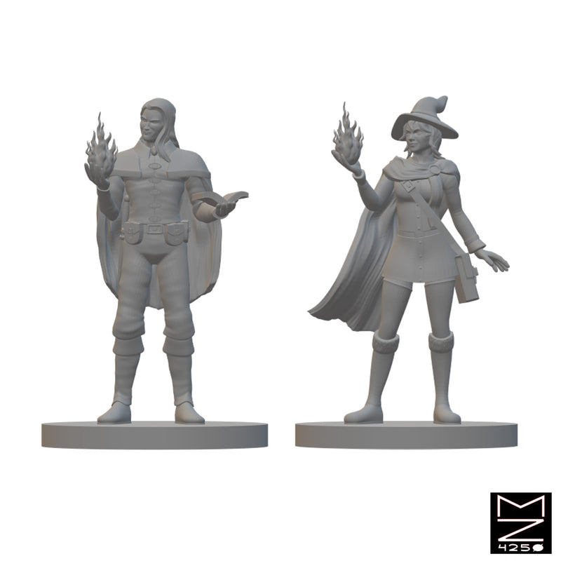 Human Wizards (Wave 2) | BeaMini Unpainted RPG Miniatures