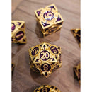 Imperial Horde - 7 Piece Hollow Metal Polyhedral Dice Set & Dice Case