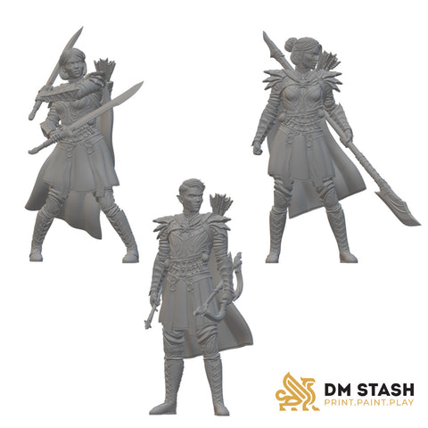 Irinax’s Chosen - Drow Soldiers | BeaMini Unpainted RPG Miniatures