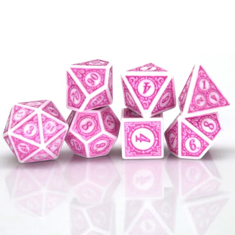 Jane Austen - 7 Piece Polyhedral Dice Set + Dice Bag