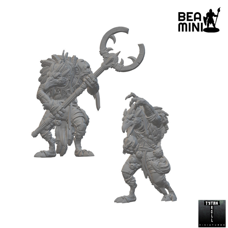 Kenku Wizards | BeaMini Unpainted RPG Miniatures