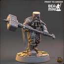 Kigan Krust - Dwarven Fighter | BeaMini Print to Order Miniatures