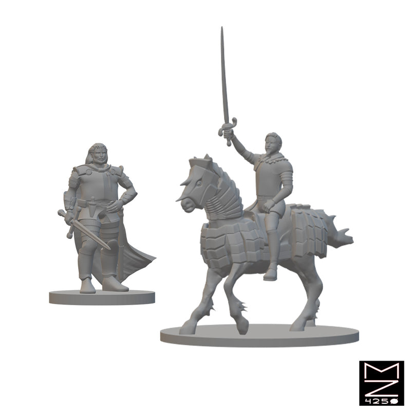 Knights | BeaMini Unpainted RPG Miniatures