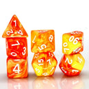 Liquid Fire - 7 Piece Polyhedral Dice Set + Dice Bag