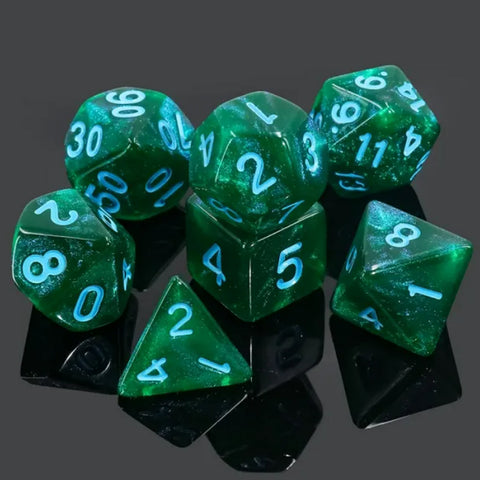 Loch Ness - 7 Piece  Polyhedral Dice Set + Dice Bag
