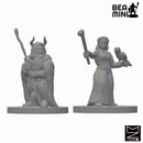 Dwarf Druids (Wave 3)| BeaMini Unpainted RPG Miniatures