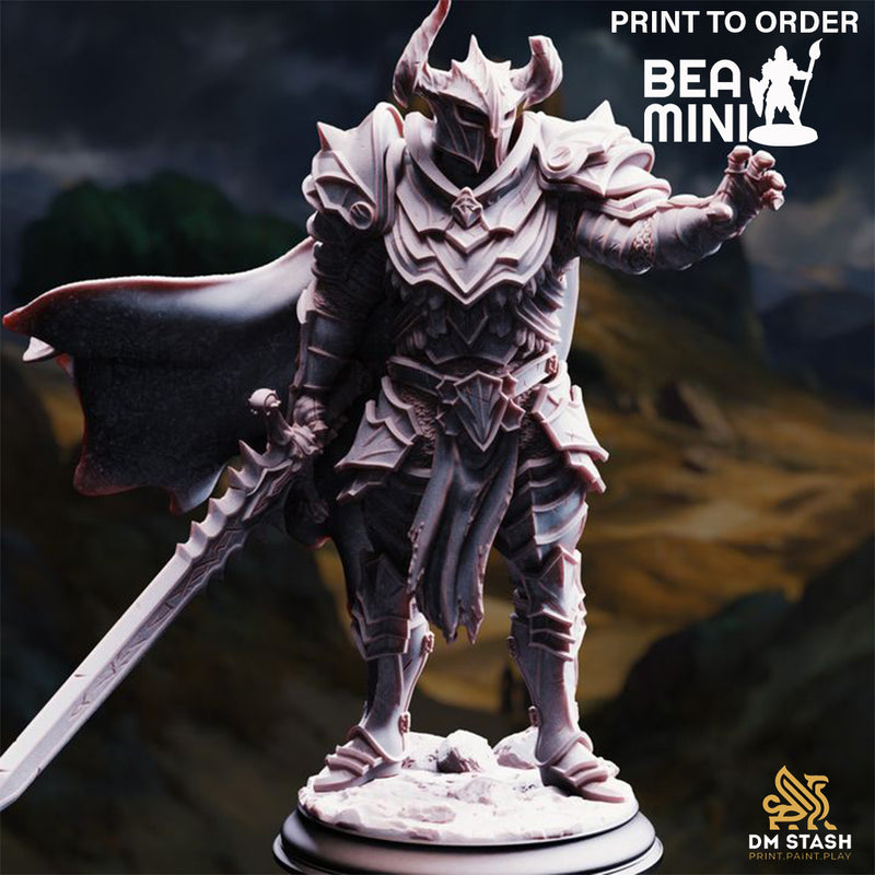Death Knight - Vilnais the Ashen | BeaMini Print to Order Miniatures
