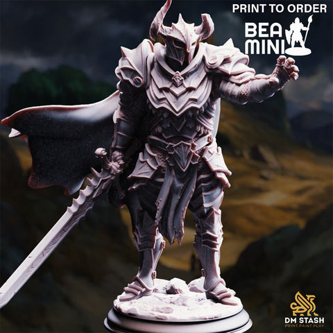 Death Knight - Vilnais the Ashen | BeaMini Print to Order Miniatures