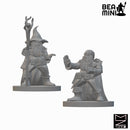 Dwarf Wizards | BeaMini Unpainted RPG Miniatures
