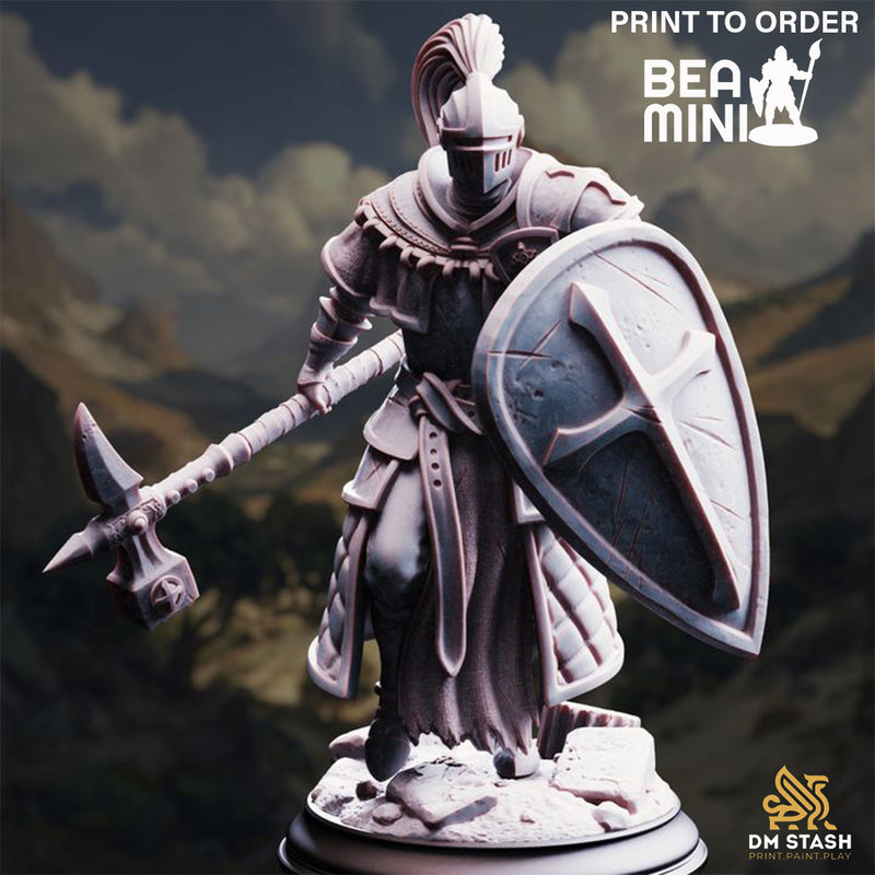 Conquest Paladin - Jeremus of Jochenia | BeaMini Print to Order Miniatures
