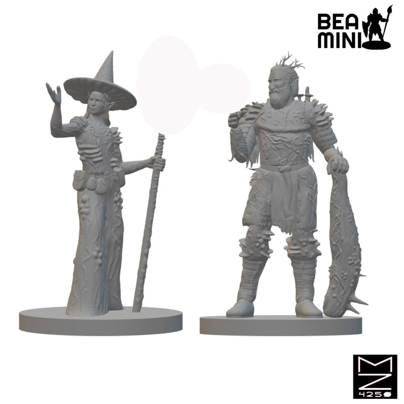 Circle of Spores Druids | BeaMini Unpainted RPG Miniatures