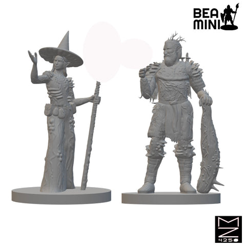 Circle of Spores Druids | BeaMini Unpainted RPG Miniatures