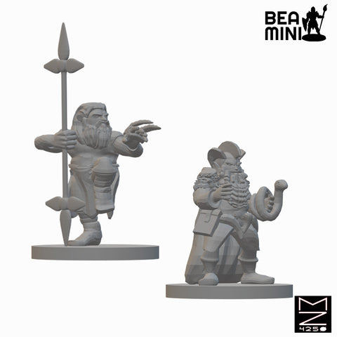 Dwarf Warlock & Monk | BeaMini Unpainted RPG Miniatures