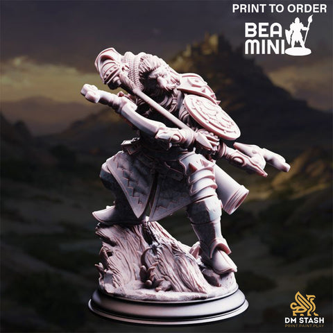 Dwarven Ranger - Achtum of the Meadow | BeaMini Print to Order Miniatures