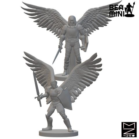Aasimar Paladins | BeaMini Unpainted RPG Miniatures