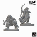 Dwarf Ranger & Rogue | BeaMini Unpainted RPG Miniatures