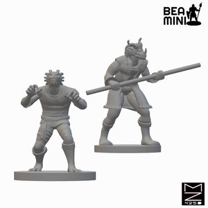 Dragonborn Monks (Wave 2) | BeaMini Unpainted RPG Miniatures