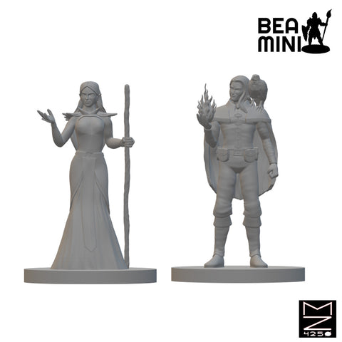 Elf Sorcerer (Wave 3) | BeaMini Unpainted RPG Miniatures