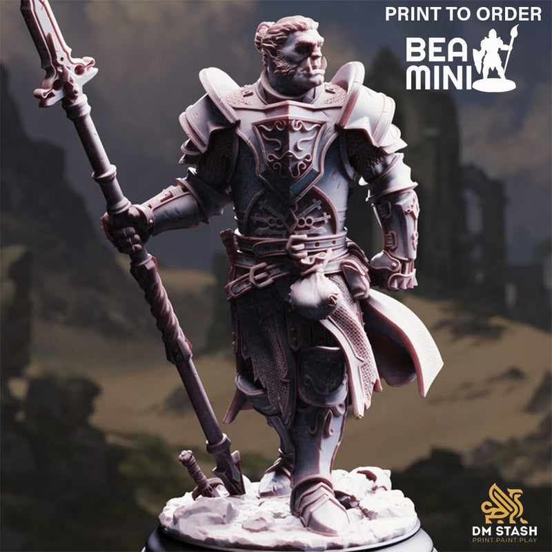Orc Paladin - Krunthar | BeaMini Print to Order Miniatures