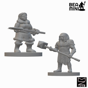 Dwarf Barbarians (Wave 2) | BeaMini Unpainted RPG Miniatures