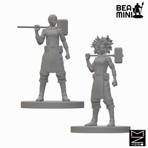 Blacksmiths | BeaMini Unpainted RPG Miniatures
