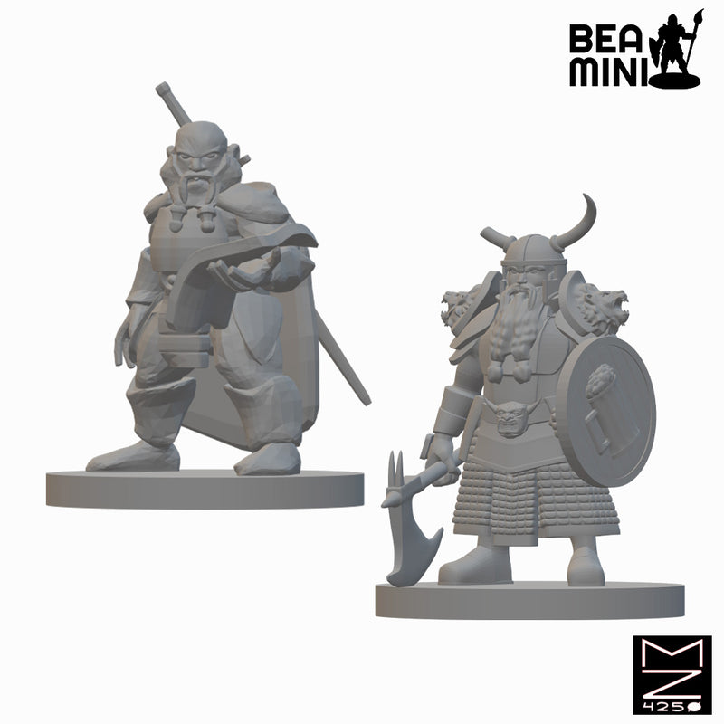 Dwarf Fighters (Wave 4) | BeaMini Unpainted RPG Miniatures