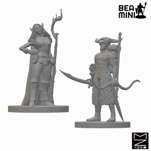 Elf Druids (Wave 3) | BeaMini Unpainted RPG Miniatures