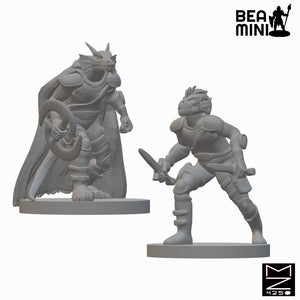 Dragonborn Rogues | BeaMini Unpainted RPG Miniatures
