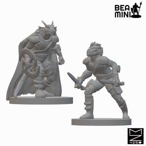 Dragonborn Rogues | BeaMini Unpainted RPG Miniatures