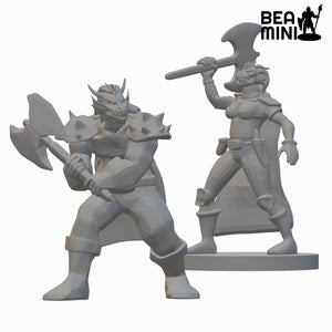 Dragonborn Barbarians (Wave 2) | BeaMini Unpainted RPG Miniatures