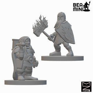 Dwarf Clerics (Wave 2) | BeaMini Unpainted RPG Miniatures