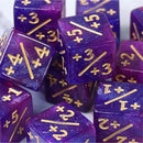 MTG Positive Counter Dice (pack of 10) - Dark Blue & Purple with Glitter