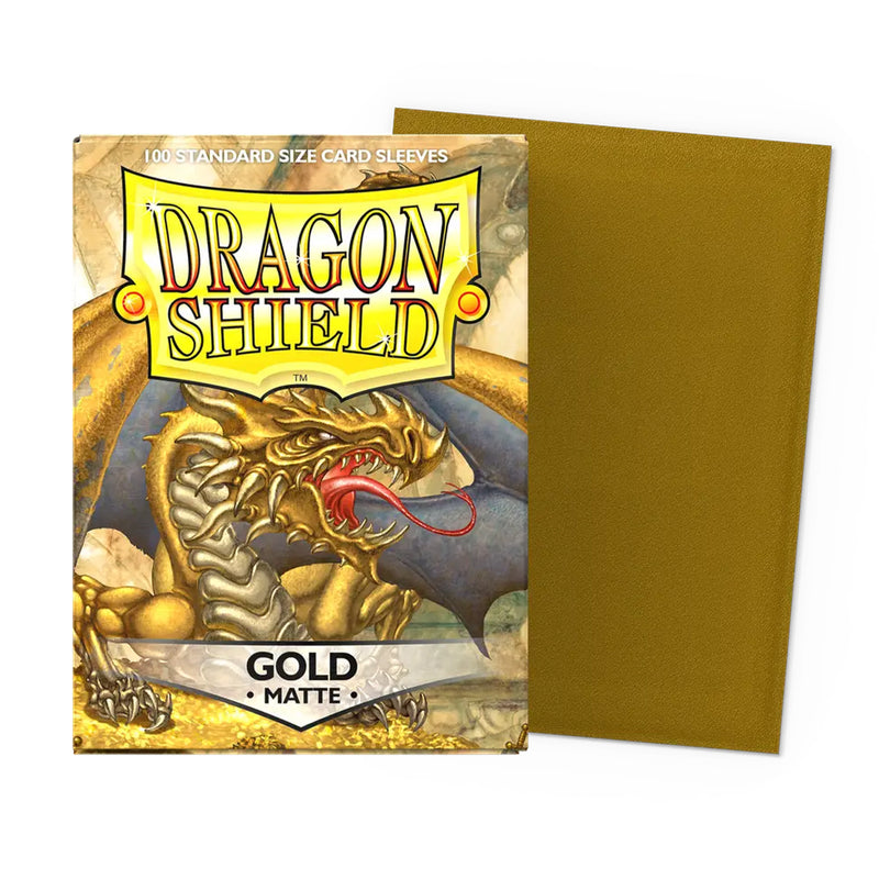 Dragon Shield Standard Matte Sleeves 100 Pack - Gold