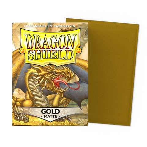 Dragon Shield Standard Matte Sleeves 100 Pack - Gold