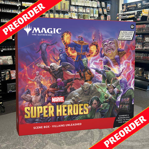 Magic The Gathering Marvel Super Heroes Scene Box (Villains Unleashed) *Preorder*