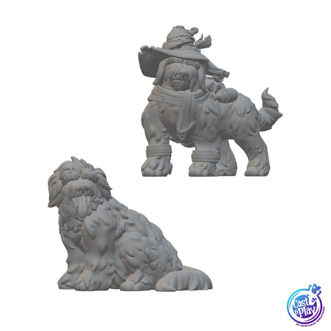 Magical Companions -  Sheppar the Old English Sheepdog | BeaMini Unpainted RPG Miniatures