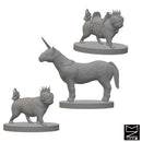 Magical Companions (Pocket Unicorn and Hell Pugs) | BeaMini Unpainted RPG Miniatures